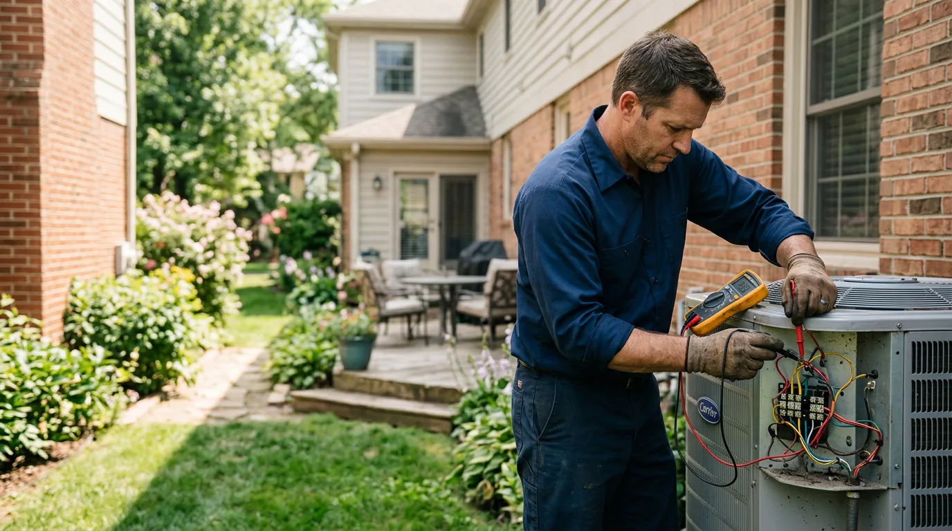 HVAC technician working near Dayville, OR